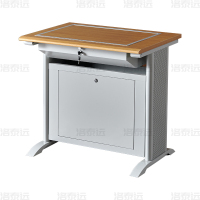 洛泰远 隐藏式翻转电脑桌培训桌多媒体学习桌办公桌A款单人位800*600*750mm