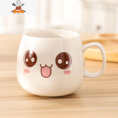 创意个性杯子陶瓷马克杯带盖勺潮流情侣喝水杯家用咖啡杯男女茶杯 敬平