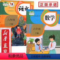 [正版]2024使用小学6六年级下册语文数学全套2本 人教版 小学6六年级下册+六年级书下册数学书语文