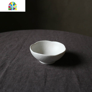 封后W1962白色粗陶质感手捏不规则黑点中式家用餐具碗盘鱼盘饭碗套装 FENGHO 粗白椭圆鱼平盘35*25*3cm--