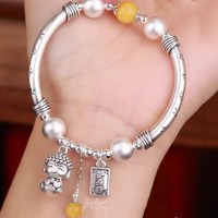 复古简约莲花佛平安手链女小众高级感轻奢个性百搭2025年新品手饰送女朋友老婆情人节七夕生日礼物