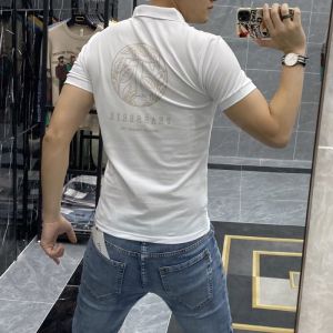 欧洲站Polo衫男短袖潮青年休闲丝光棉T恤欧货冰丝男半袖上衣