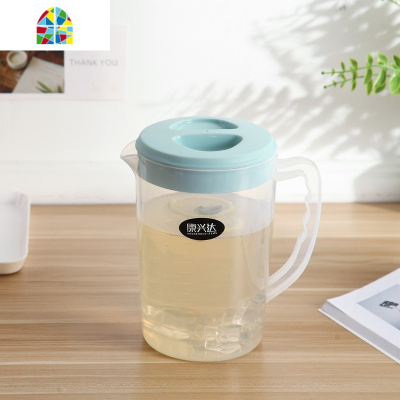 冷水壶套装大容量塑料家用可高温凉水壶装水凉水杯客厅扎壶凉水瓶 FENGHOU 小麦凉水杯[四杯]