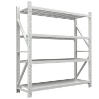 臻远 ZY-HJ-33 仓储货架仓库超市置物家用层架收纳架子 重型1200*600*2000四层主架 灰白色