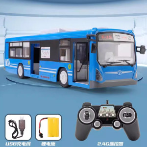 双鹰儿童遥控电动双层巴士大号仿真模型男孩大号可开门公交车1663