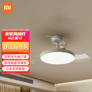 小米米家风扇灯吊扇灯家用隐形简约北欧餐厅卧室42英寸全光谱睡眠模式智能照明