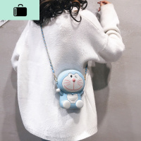 网红小包包女2020新款潮韩版可爱卡通机器猫手机包百搭单肩斜挎包NEW LAKE女斜挎包