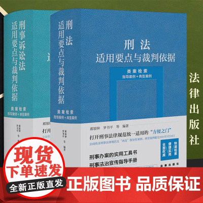 2023新书 2本套装 刑法+刑事诉讼法适用要点与裁判依据(类案检索:指导案例+典型案例) 郝银钟 罗书平等编著 法律出