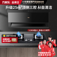 万家乐 25m³爆炒风挥手智控增压智吸 TAK8+C2R1 侧吸25立方大吸力油烟机 5.0KW燃气灶套装 天然气