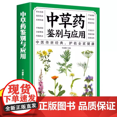 中草药鉴别与应用 中草药彩图大全书全图鉴 中医基础理论书籍大全自学教程 本草纲目千金方黄帝内经偏方秘方土单方中医自学书籍