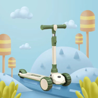 艾瑞迪(airud)儿童滑板车2-6岁宝宝滑滑车可折叠男女童溜溜车小孩踏板车619 绿色