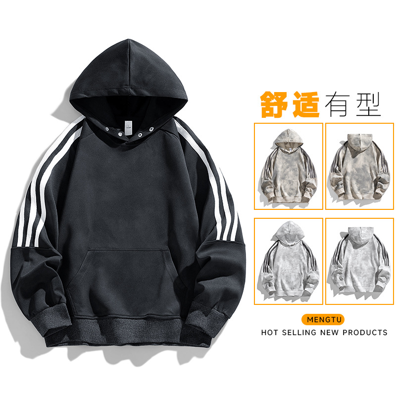 卫衣男扎染脏脏春秋季穿搭潮牌美式连帽宽松潮流情侣男女同款外套