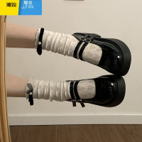 聚范黑色英伦风玛丽珍女鞋小个子增高小皮鞋女厚底jk单鞋乐福鞋高跟鞋