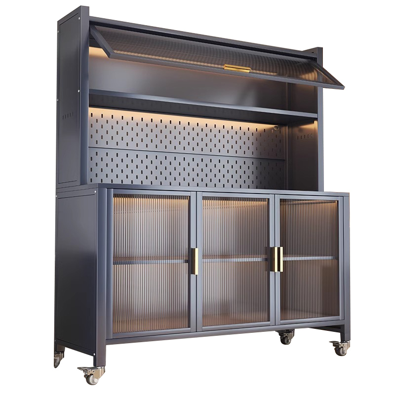 苏宁 质凡 现代简约厨房储物柜家用置物架餐边橱柜/ZF-CG005/600*420*1570mm