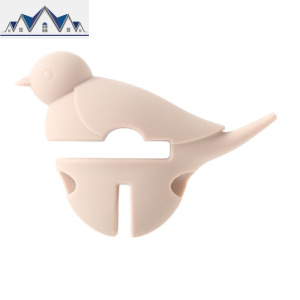 防溢锅夹硅胶锅边防烫夹家用可高温厨房锅盖锅铲架煮面烧汤防溢器 三维工匠收纳层架 藕粉色