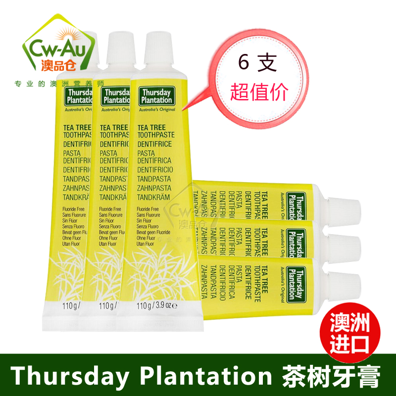 Thursday Plantation 星期四农庄 茶树牙膏 110g 6支