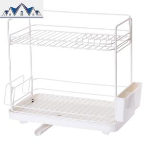 家用厨房双层碗架沥水架水置物架调料架沥碗架子晒碗筷子收纳盒 三维工匠
