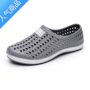 SUNTEK2023夏季新款外穿洞洞鞋男女软底防滑透气沙滩鞋包头韩版情侣凉鞋