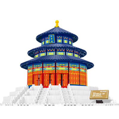 顺丰-兼容乐高小颗粒天坛城市世界建筑模型拼装积木伦敦桥酒馆商店组装系列女孩男孩子玩具8岁68020天坛公园1052片