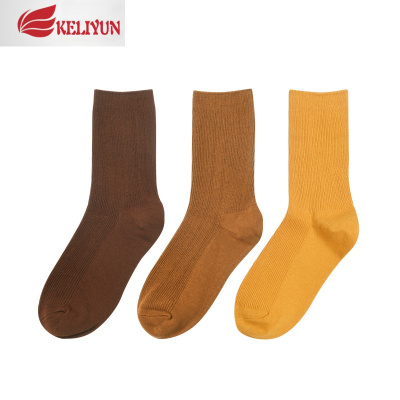 可莉允红色袜子女中筒袜棉日系可爱堆堆袜春秋条纹袜本命年新袜年长袜袜子