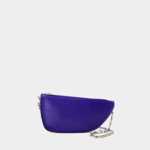 博柏利(BURBERRY)羊皮材质小巧链条包女士单肩包潮酷百搭配饰斜挎