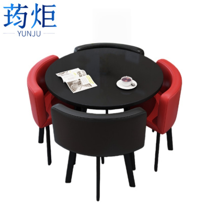 荺炬洽谈桌1桌4椅70cm套