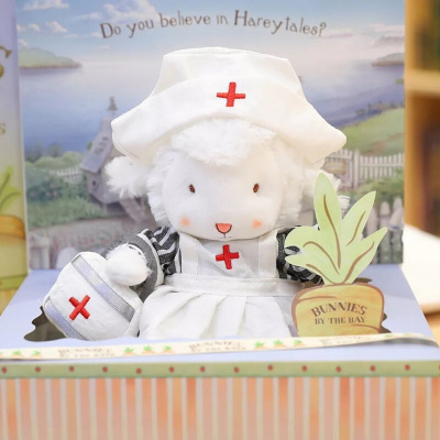 安抚小羊小羊玩偶抖音同款毛绒娃娃生日玩具网红安抚公仔护士服小羊17厘米普通包装-