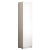 臻远ZY-MZYG-7简约木质衣柜卧室单开门衣柜夹缝储物柜 暖白色C款单门