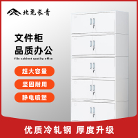 北尧长青文件柜钢制铁皮柜办公资料柜带锁分体五节员工储物柜常规款