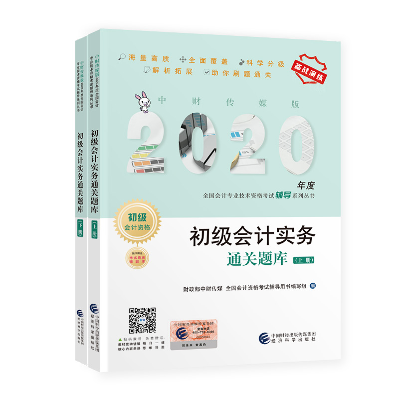 正版新书]初级会计实务通关题库(上下初级会计资格)/中财传媒版2