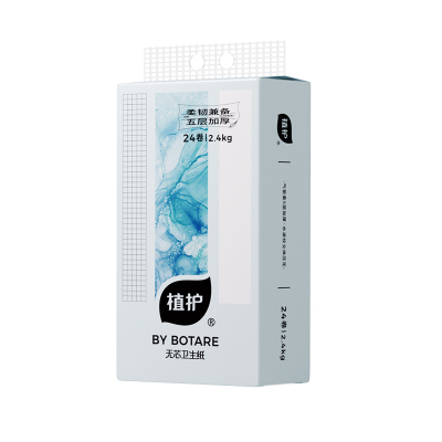 植护 气垫无芯卫生纸(碎冰蓝系列)115*120/5层 100g 24卷*1提-ZH408737*1