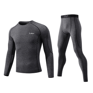 体育生TIYUSHENG高弹力保暖速干抗静电运动训练套装2024秋季新款