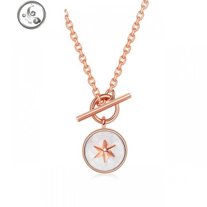 项链女925纯银六芒星锁骨链玫瑰金韩版简约大方气质冷淡风 JiMi 洁曜项链（六芒星）