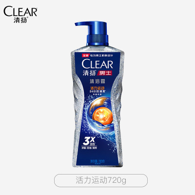 清扬男士冰凉酷爽沐浴露持久留香雨林觅静古龙香氛沐浴乳深层清洁 [活动运动]720g