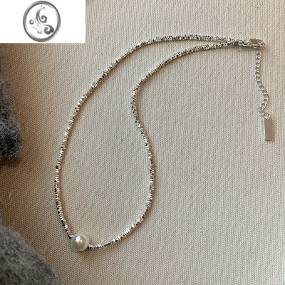 JiMi超闪!碎银子几两项链女夏轻奢小众高级感锁骨链2023新款颈链