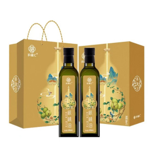 纳福汇核桃油礼盒 500ml*2 甄选一级压榨