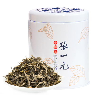 张一元 中国元素特级茉莉花茶75g/罐 茉莉白雪香 绿茶茶叶 茗茶