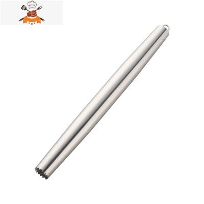 擀面杖家用304不锈钢擀面棍赶面棍滚轴擀饺子皮器烘焙工具 敬平 擀面杖[本色]砂光款