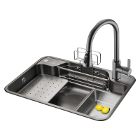 欧琳(OULIN) 水槽9149H大单槽枪灰色厨房洗菜盆