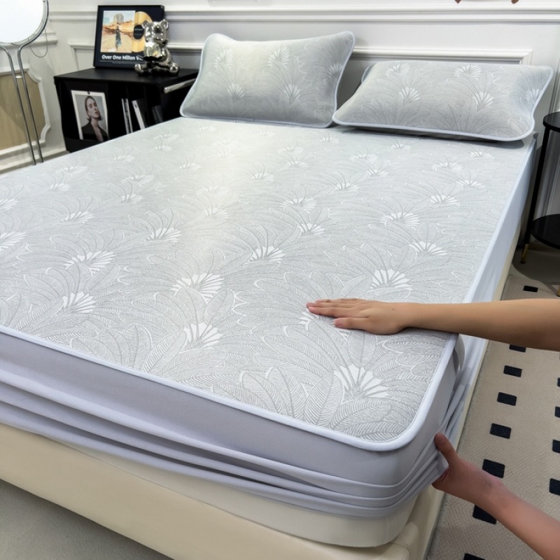 舒适A类冰丝床笠单件夏季2026新款床垫套保护罩凉席床套罩三件套