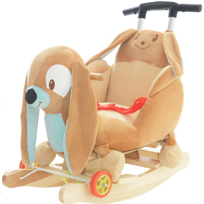 儿童音乐木马摇马婴儿宝宝摇椅实木带摇摇车女孩周岁礼物