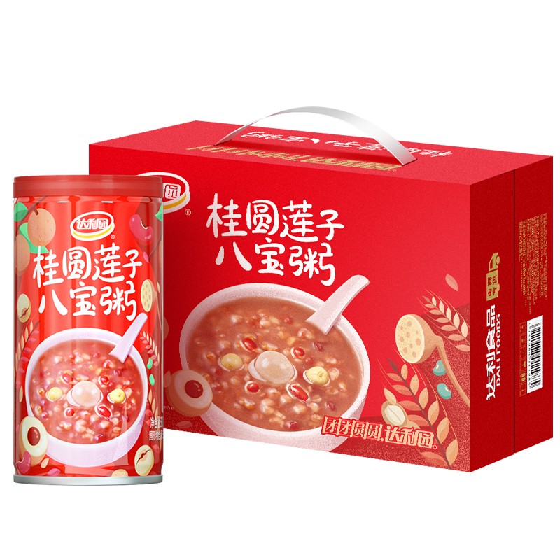 八宝粥360g*12 罐 方便速食早餐粥杂粮粥 礼盒整箱装(新老包装随机