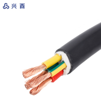 兴酉 护套软芯电缆 VVR-3*10+1*6平方 米