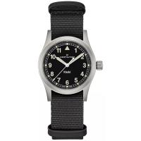 汉米尔顿(Hamilton)女士石英防水瑞士黑布表带33mm多功能简约手表