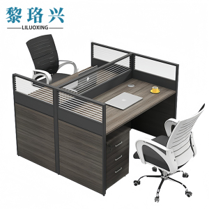 黎珞兴办公桌面对面双人位+柜+椅 套