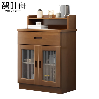 智叶舟木质矮柜两门一抽70*40*100cm台