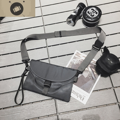 单肩包日韩秋冬新款潮流时尚ins尼龙布复古翻盖男女斜跨手拿小包艾狄伊娃女手包