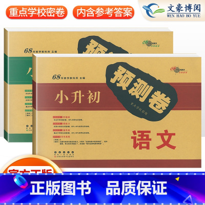 小升初语文+数学2本 小学升初中 [正版]2023新版小升初真题卷重点学校名校密题小升初预测卷押题卷语文数学英语全套3本