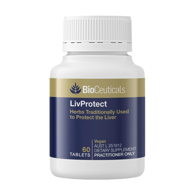 Bioceuticals 土豪草本奶蓟草谷胱甘肽肝脏健康片肝片 60粒 1瓶装 素食 熬夜应酬常备 澳洲进口