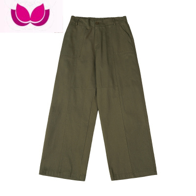 七斓日系纯色休闲裤宽松显瘦宽腿直筒裤男女同款百搭BF工装裤
